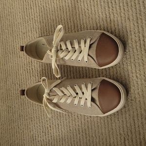 Burnetie Women's Canvas & Leather Sneakers